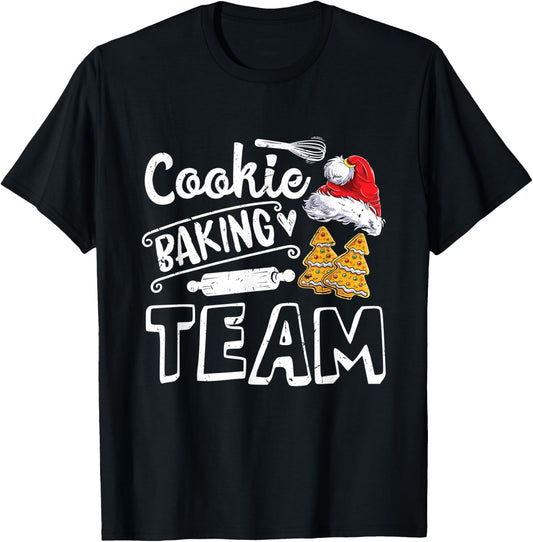 Cookie Baking Team Christmas Squad Xmas Crew m Gingerbread T-Shirt - T-Shirt | Black