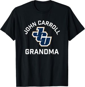 John Carroll University Blue Streaks Arched Grandma T-Shirt - T-Shirt | Black