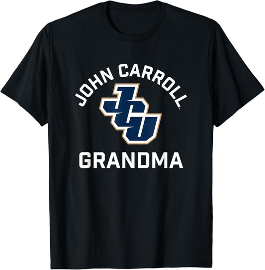 John Carroll University Blue Streaks Arched Grandma T-Shirt - T-Shirt | Black