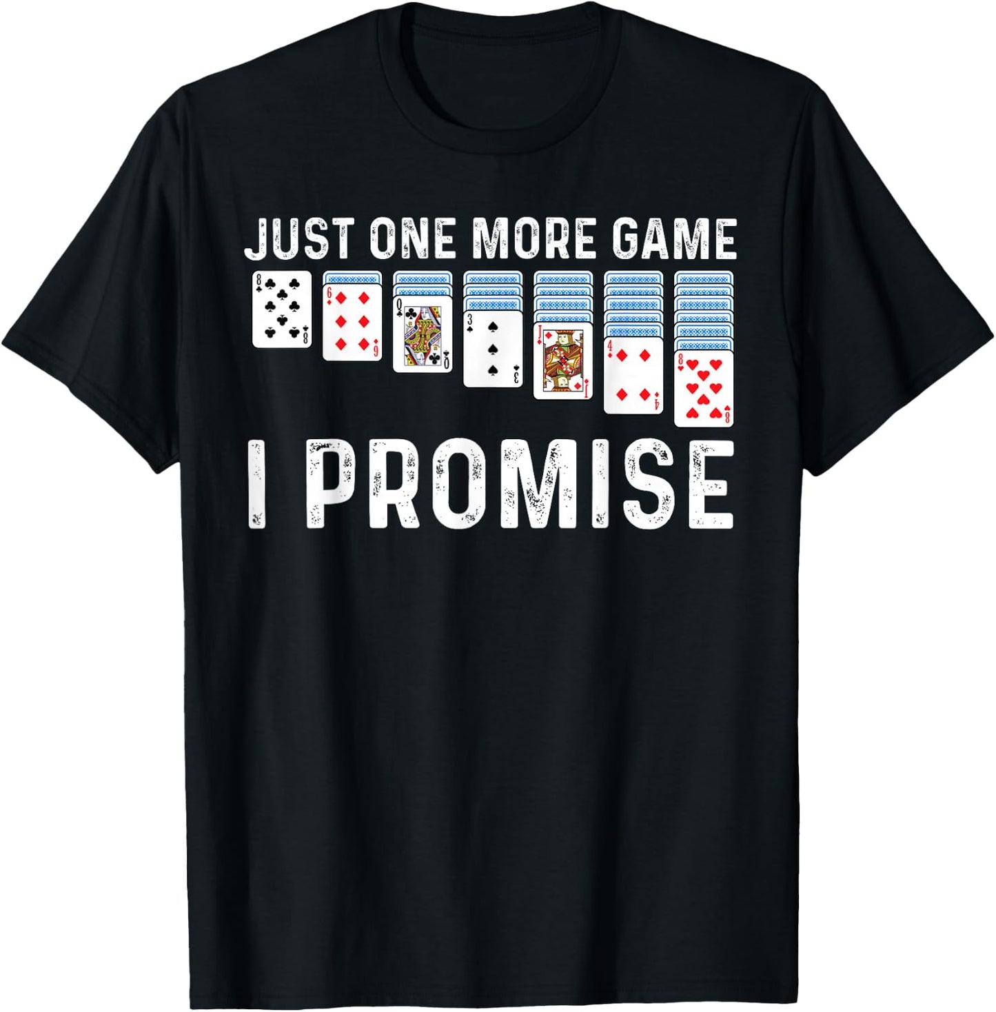 Solitaire Gift Women Card Game Player Solitaire Game T-Shirt - T-Shirt | Black