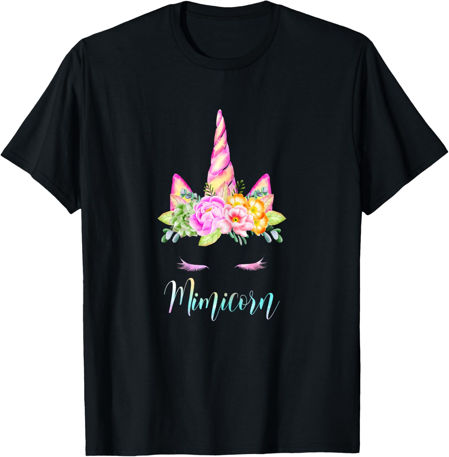 Funny Mimicorn Unicorn Costume Women Mom Mother's Day T-Shirt - T-Shirt | Black