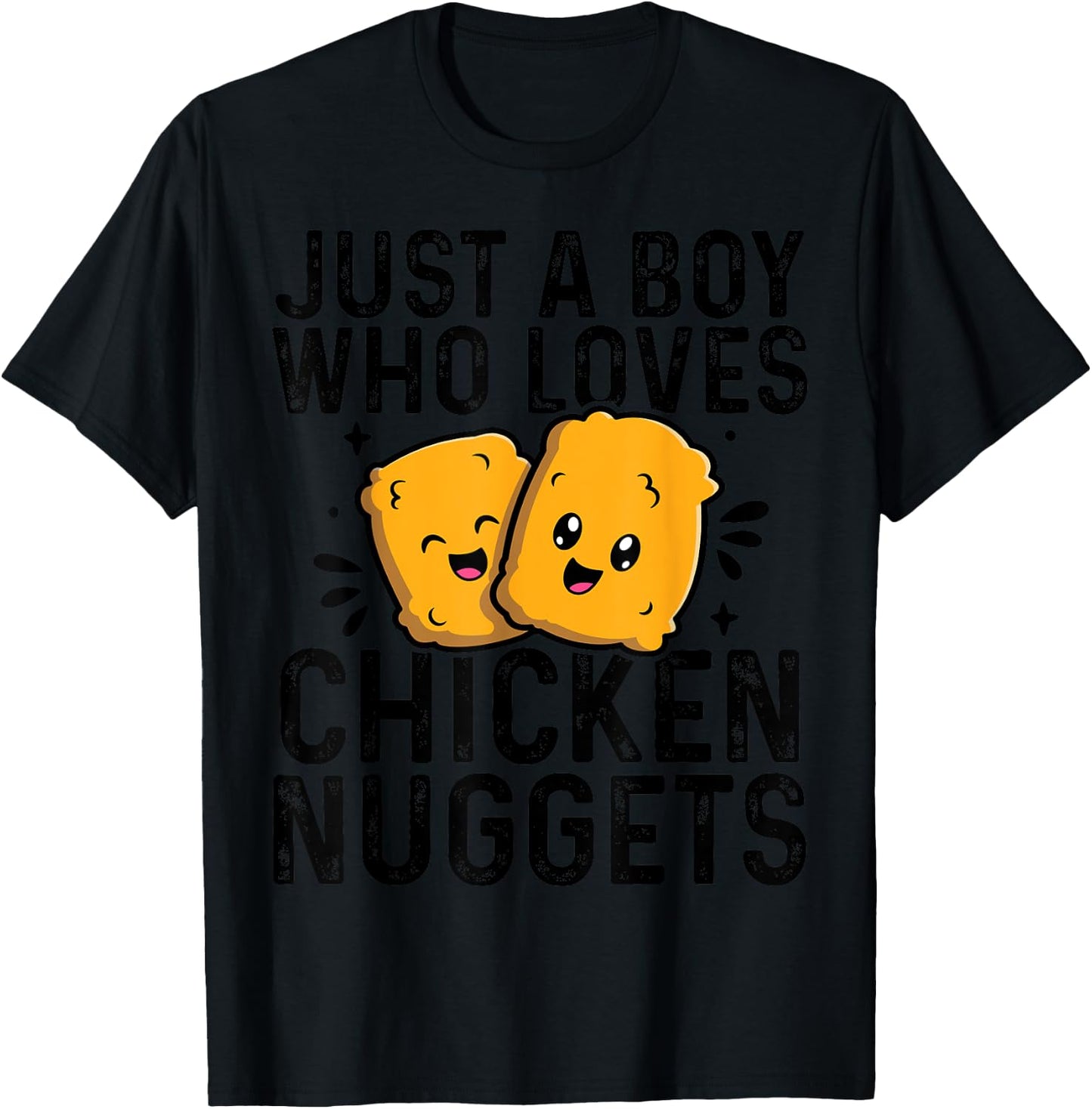 Chicken Nuggets Kids Just A Boy Who Loves Chicken Nuggets T-Shirt - T-Shirt | Black