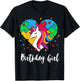 Unicorn Puzzle Heart Bday Girl Cool Autism Awareness Gift T-Shirt - T-Shirt | Black