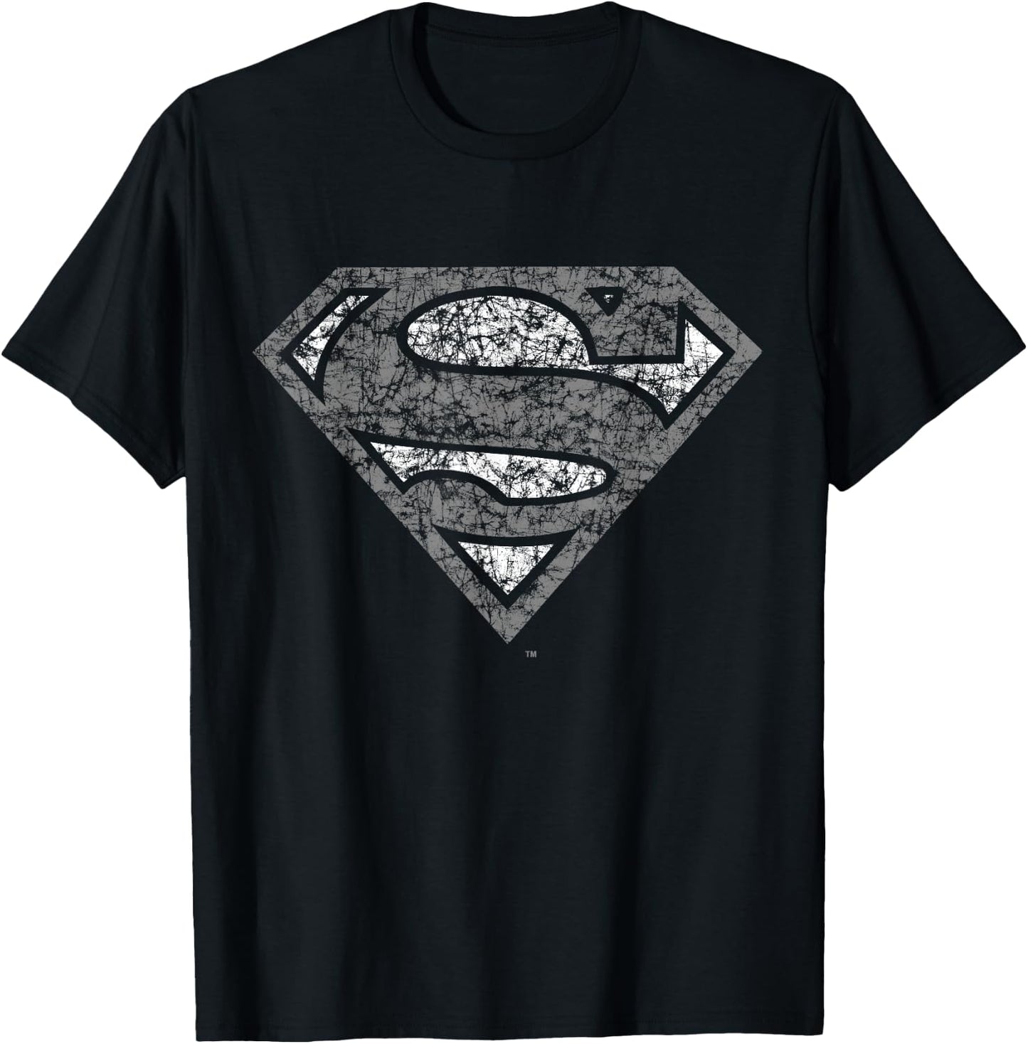 DC Superman Logo Distressed T-Shirt - T-Shirt | Black