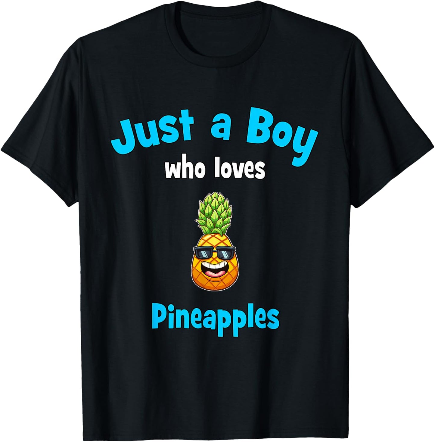 Pineapple Shirt for Boys | Kids Pineapple T-Shirt - T-Shirt | Black