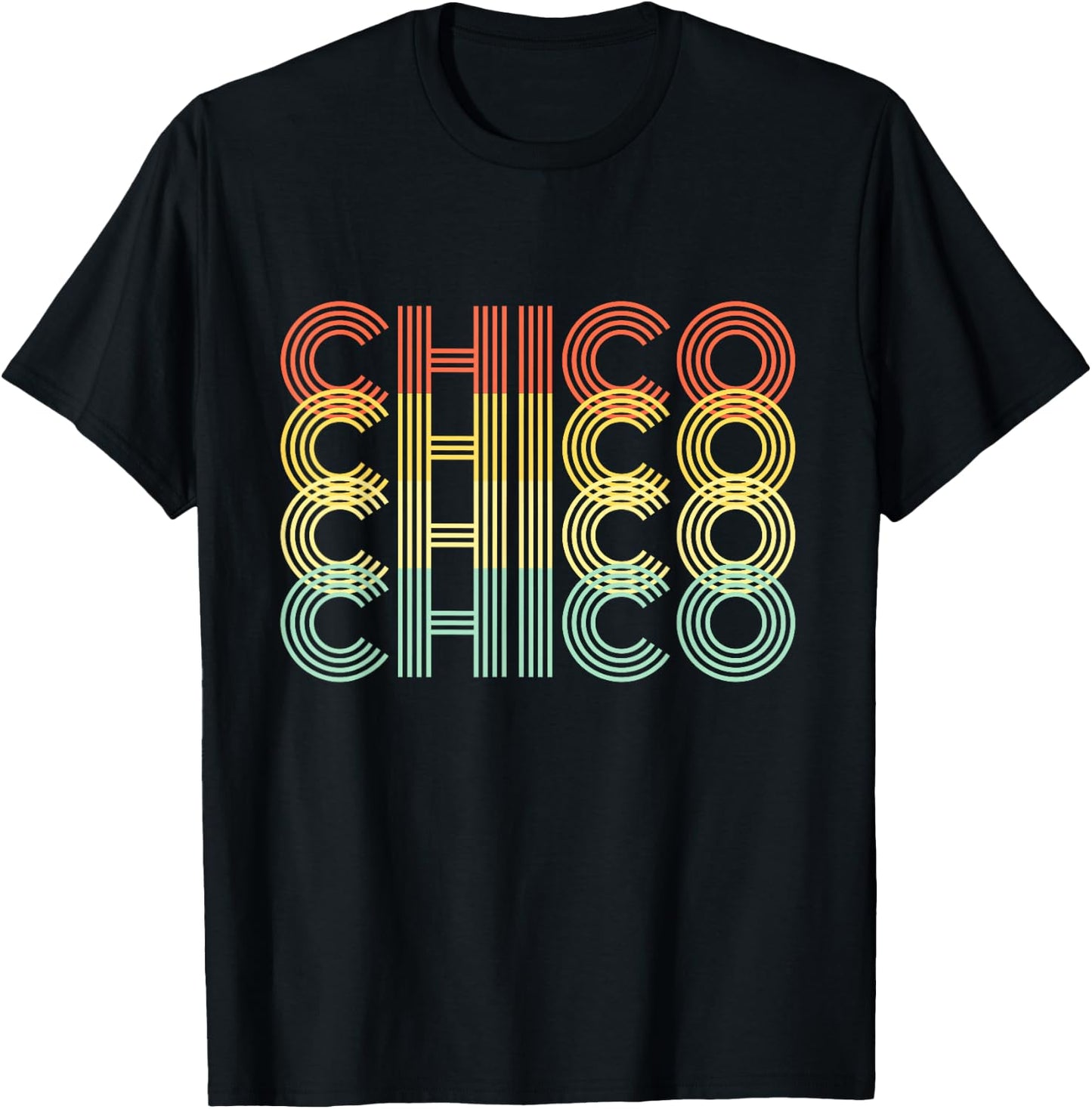 Chico City Retro Vintage Hometown California T-Shirt - T-Shirt | Black