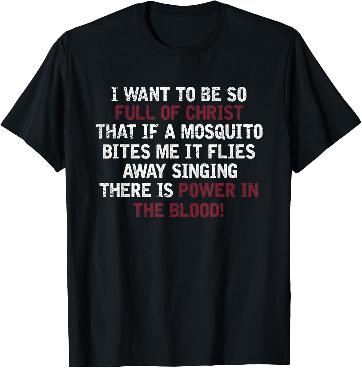 There Is Power In The Blood Religious Faith Prayer T-Shirt - T-Shirt | Black
