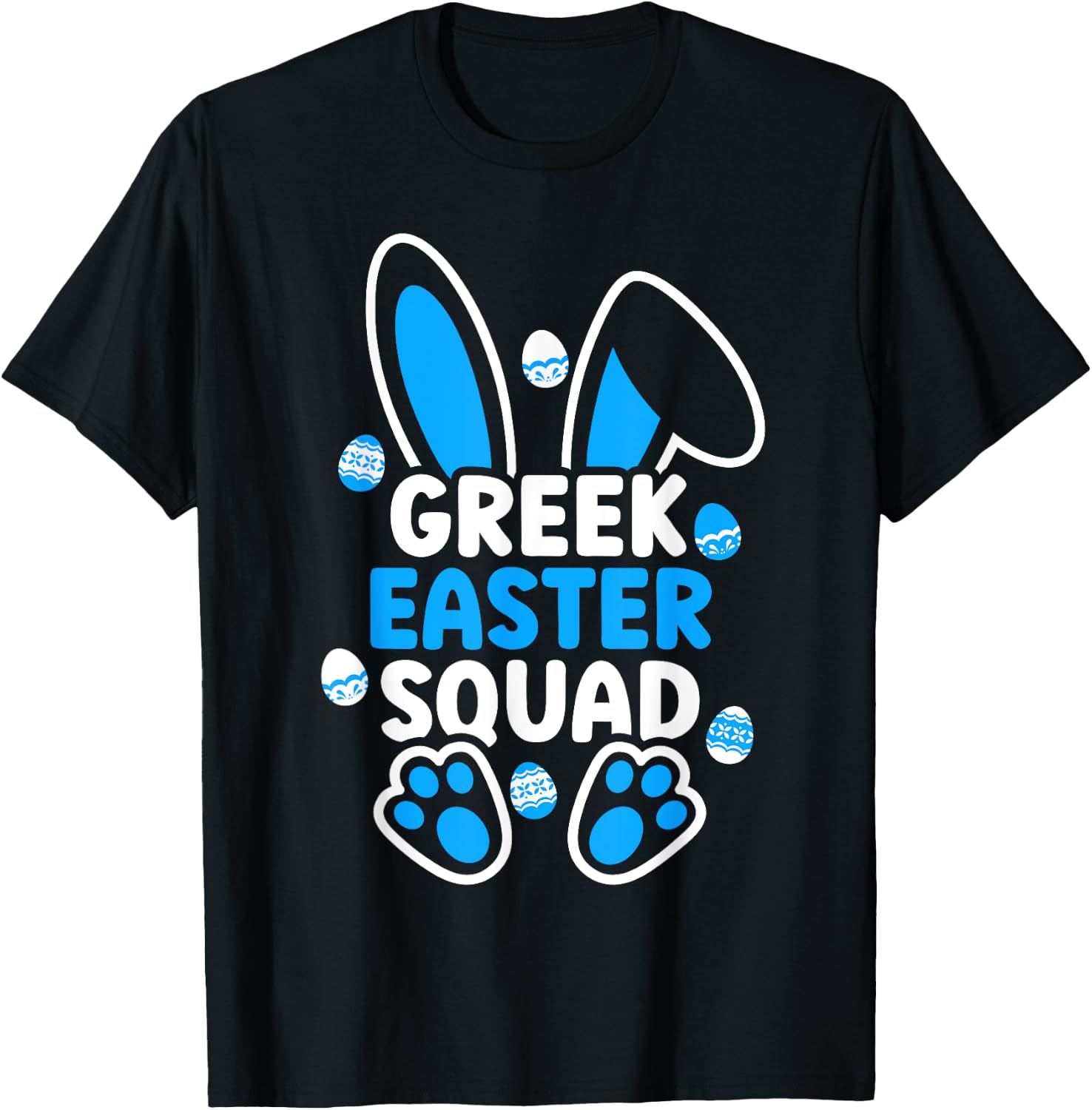 Greek Easter Squad Family Matching Easter Egg Greek Kids T-Shirt - T-Shirt | Black