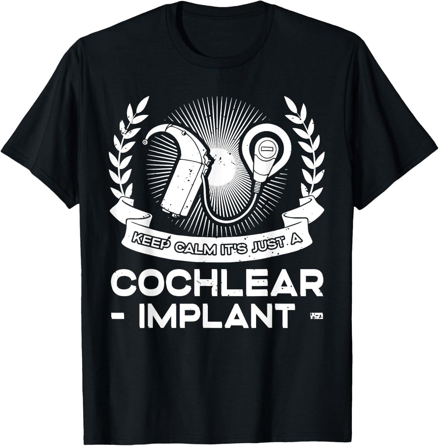 Cochlear Implant Heairing Aid Sound Device T-Shirt - T-Shirt | Black