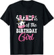 Grandpa Of The Birthday Girl Farm Cow 1St Birthday Girl T-Shirt - T-Shirt | Black