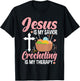 Jesus Is My Savior, Crocheting Is My Therapy Funny Crochet T-Shirt - T-Shirt | Black