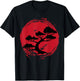 BONSAI TREE Japanese Enso Calligraphy Circle T-Shirt - T-Shirt | Black