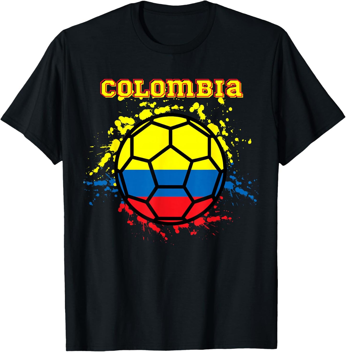 Colombia Soccer Colombian Flag Futbol Fan Jersey T-Shirt - T-Shirt | Black