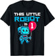 Kids 1 Year Old Robot Birthday Robotic 1st Robot Science Boy T-Shirt - T-Shirt | Black