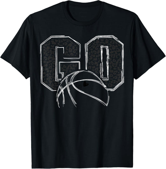 Go Basketball Leopard T-Shirt - T-Shirt | Black