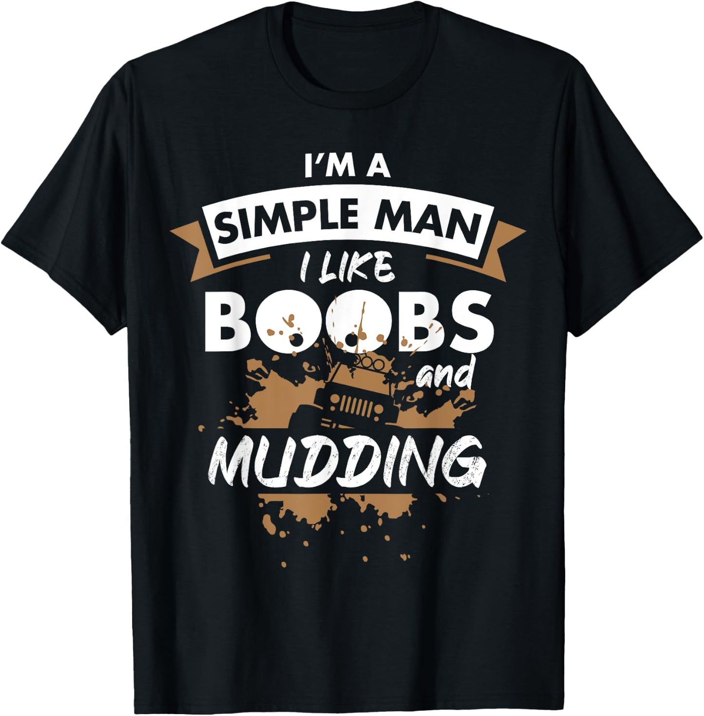 Mudding Mud ATV Funny 4x4 Wheeler T-Shirt - T-Shirt | Black