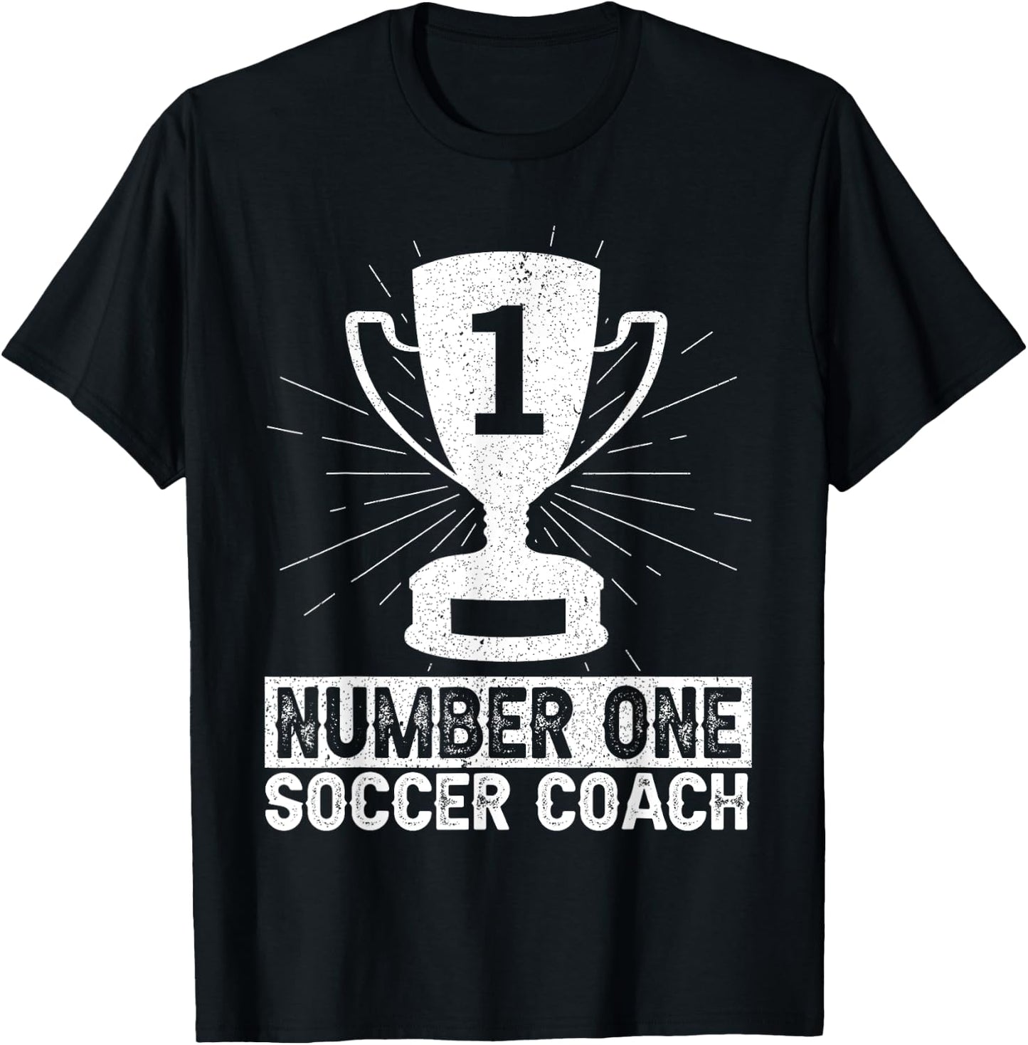Number One Soccer Coach Head Trainer Coaching Player T-Shirt - T-Shirt | Black