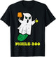 Halloween Pickleball Pickle Boo Ghost Costume Men Women Kids T-Shirt - T-Shirt | Black