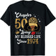 Chapter 50 Living My Blessed Life Since 1974 Gift Woman T-Shirt - T-Shirt | Black