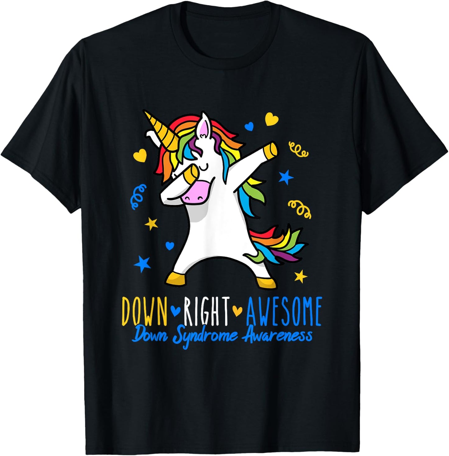 Simply ingenious down syndrome awareness dabbing unicorn T-Shirt - T-Shirt | Black