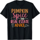 Pumpkin Spice and Real Estate Advice Fall Autumn Halloween T-Shirt - T-Shirt | Black