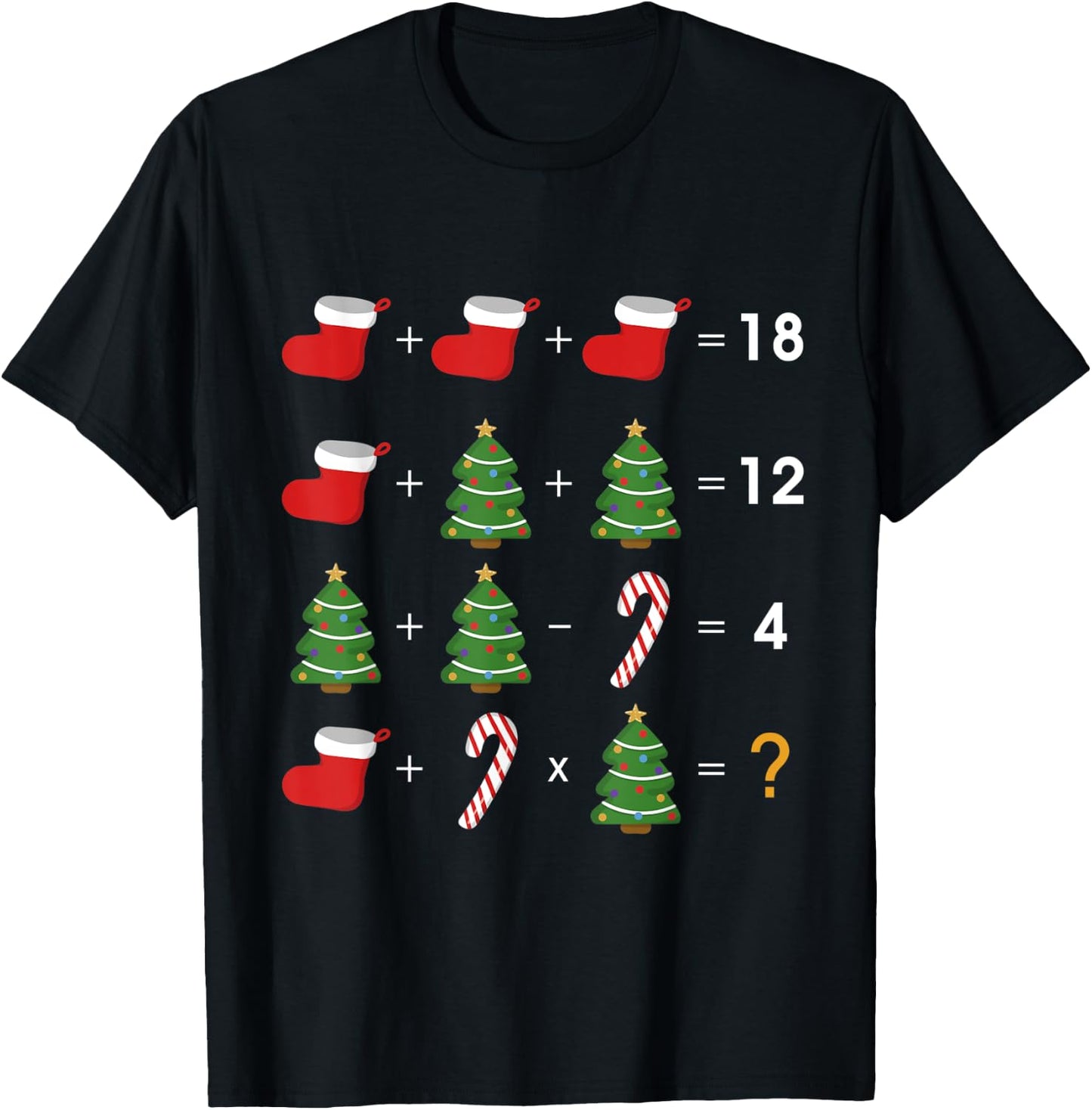 Order of Operations Quiz Funny Math Teacher Christmas Gift T-Shirt - T-Shirt | Black