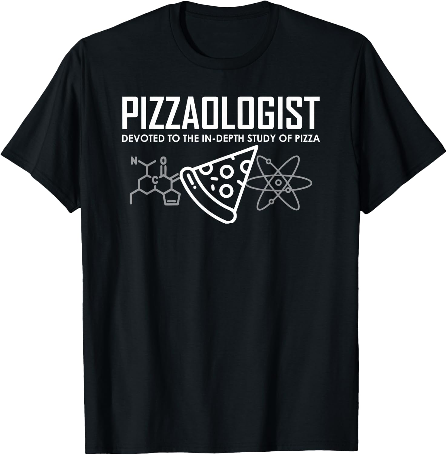 Pizzaologist Study of Pizza Funny Pizza Men Kids T-Shirt - T-Shirt | Black