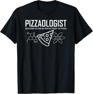 Pizzaologist Study of Pizza Funny Pizza Men Kids T-Shirt - T-Shirt | Black