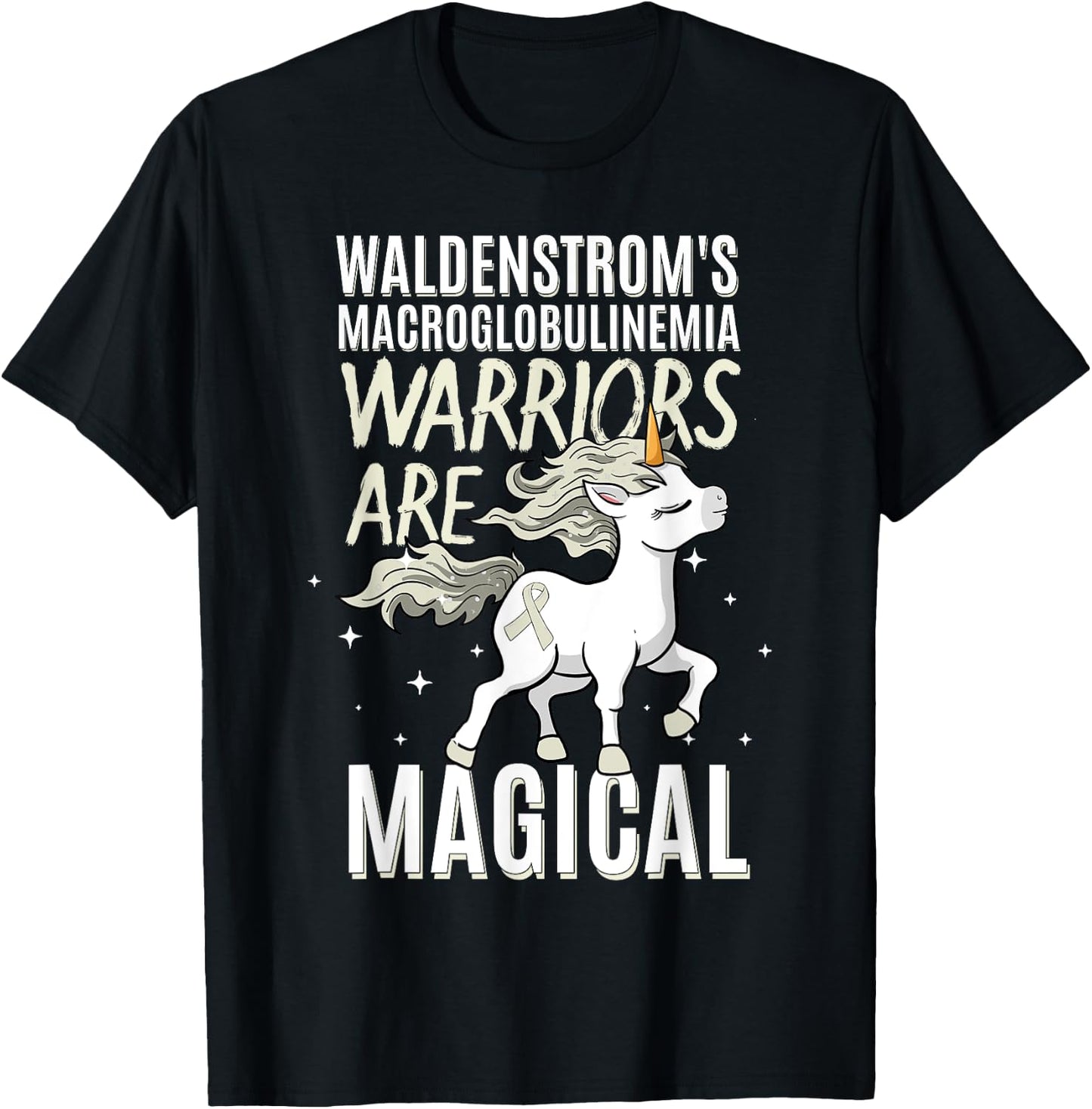 Waldenstrom's Macroglobulinemia Warrior WM Awareness Unicorn T-Shirt - T-Shirt | Black