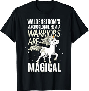 Waldenstrom's Macroglobulinemia Warrior WM Awareness Unicorn T-Shirt - T-Shirt | Black