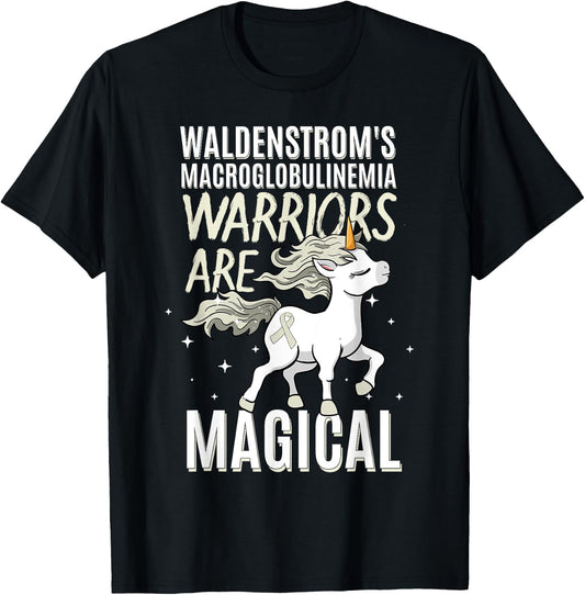 Waldenstrom's Macroglobulinemia Warrior WM Awareness Unicorn T-Shirt - T-Shirt | Black