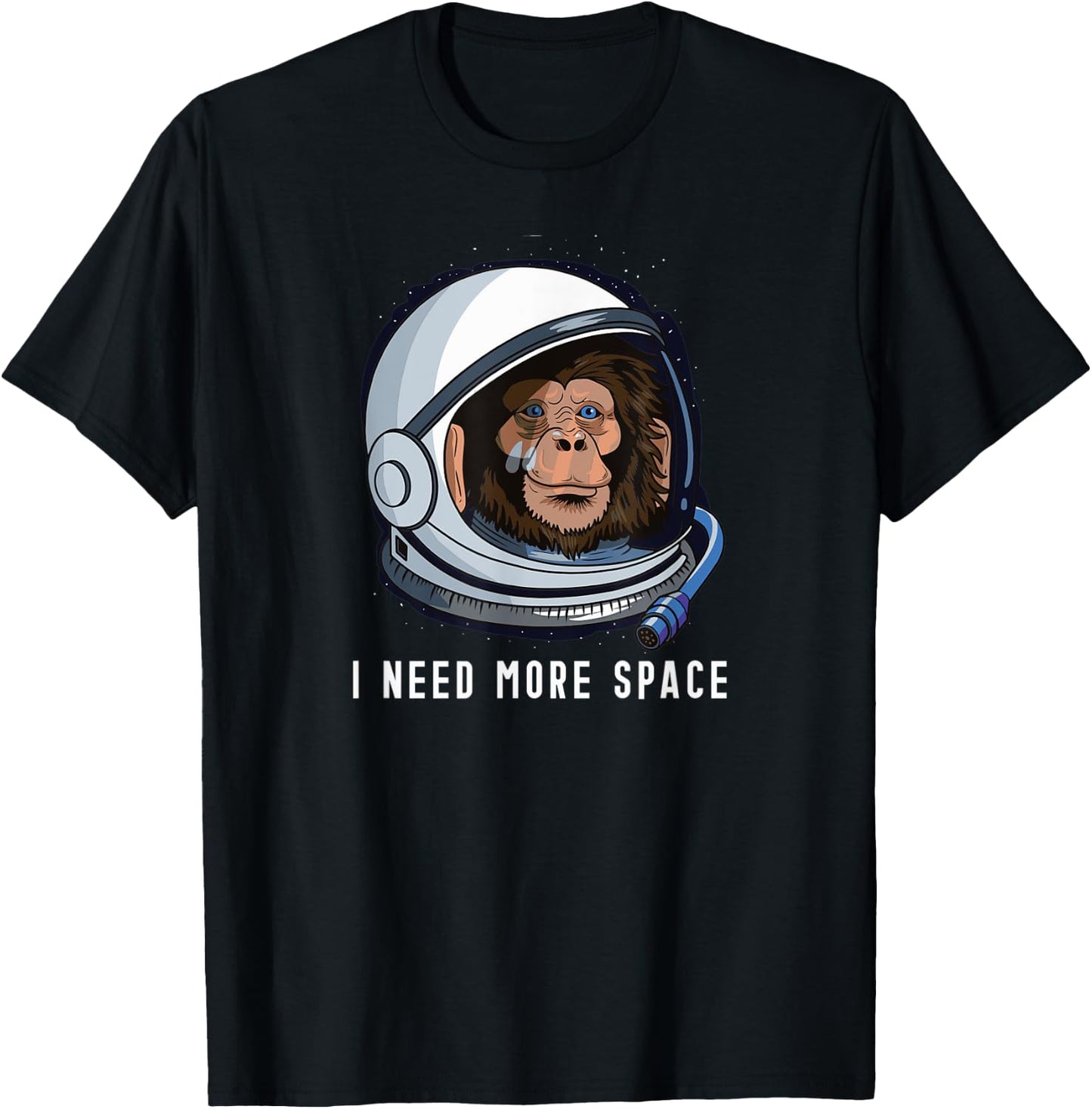 I Need More Space - Astro Chimp - Astronaut Monkey T-Shirt - T-Shirt | Black
