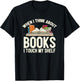 When I Think About Books I Touch My Shelf - Book Lovers Read T-Shirt - T-Shirt | Black