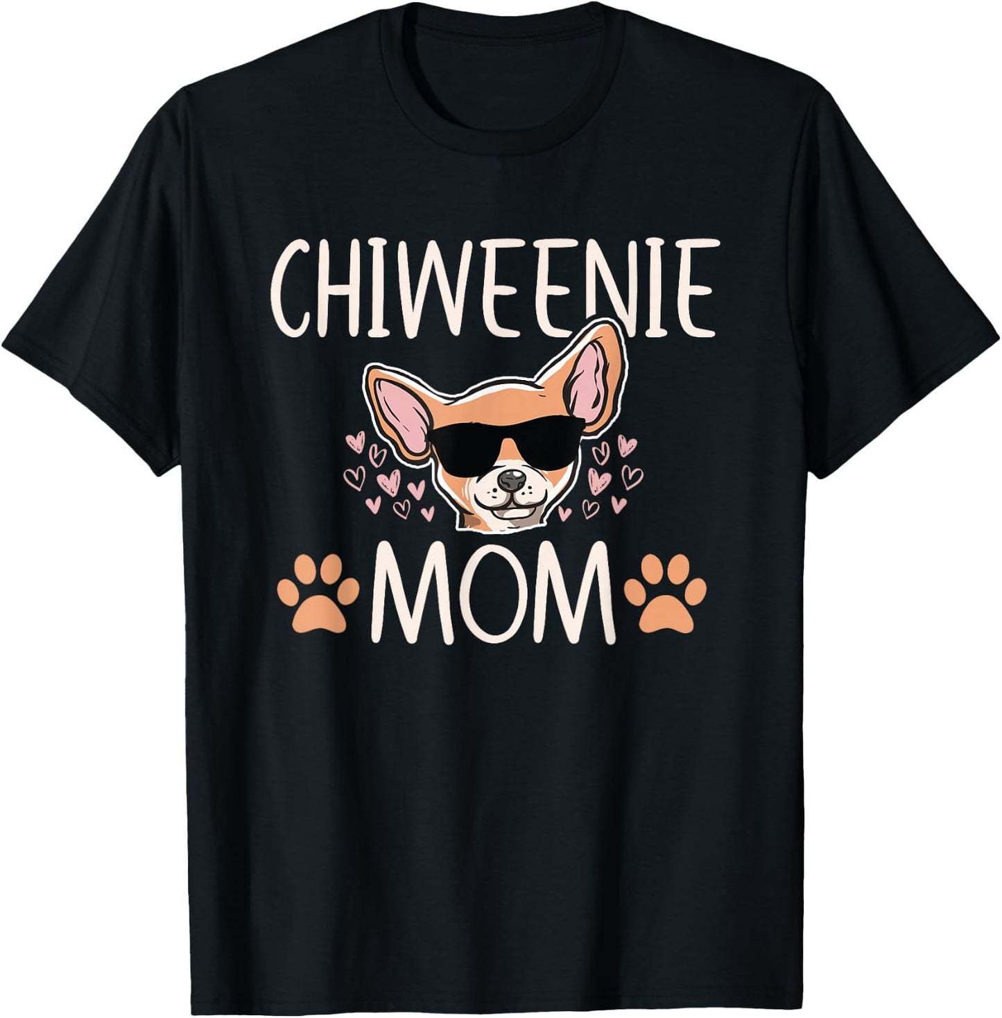 Chiweenie Love Cool Chihuahua Cute Dog Mom Owner Lover Women T-Shirt - T-Shirt | Black