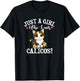 Kawaii Girl Who Loves Calico Cat Lover T-Shirt - T-Shirt | Black