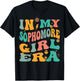 Retro Sophomore Girl Groovy T-Shirt - T-Shirt | Black