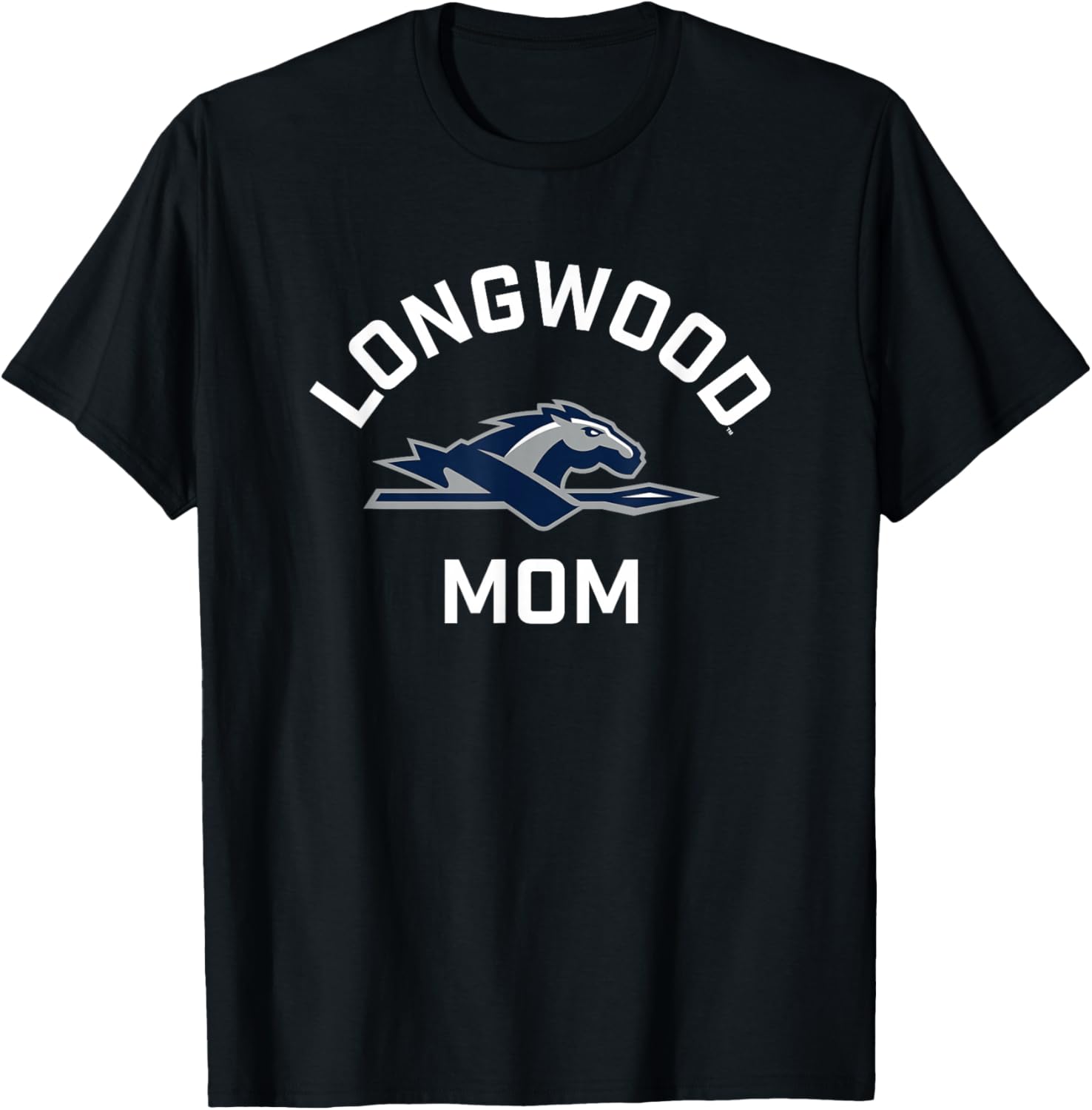 Longwood University Lancers Arched Mom T-Shirt - T-Shirt | Black