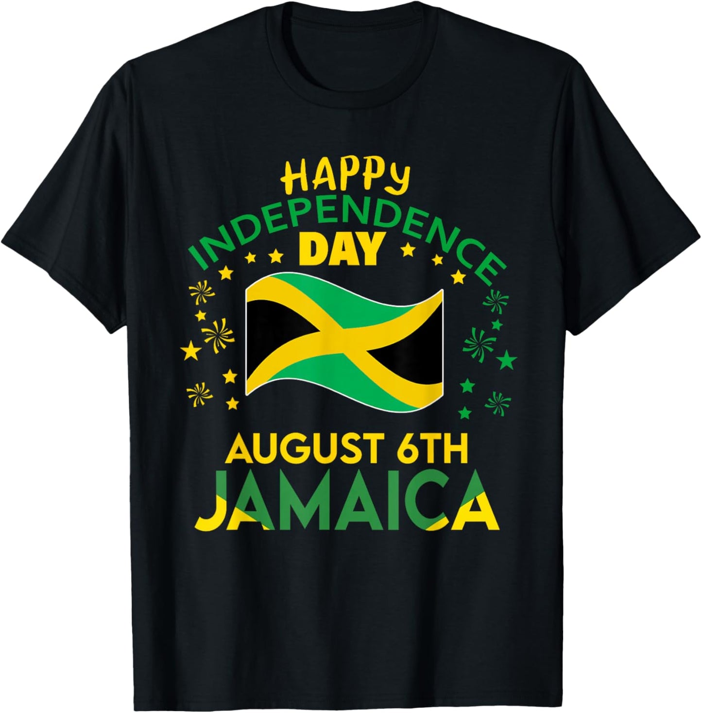 Jamaica 63rd Independence Day Jamaican Pride Jamaica Flag T-Shirt - T-Shirt | Black
