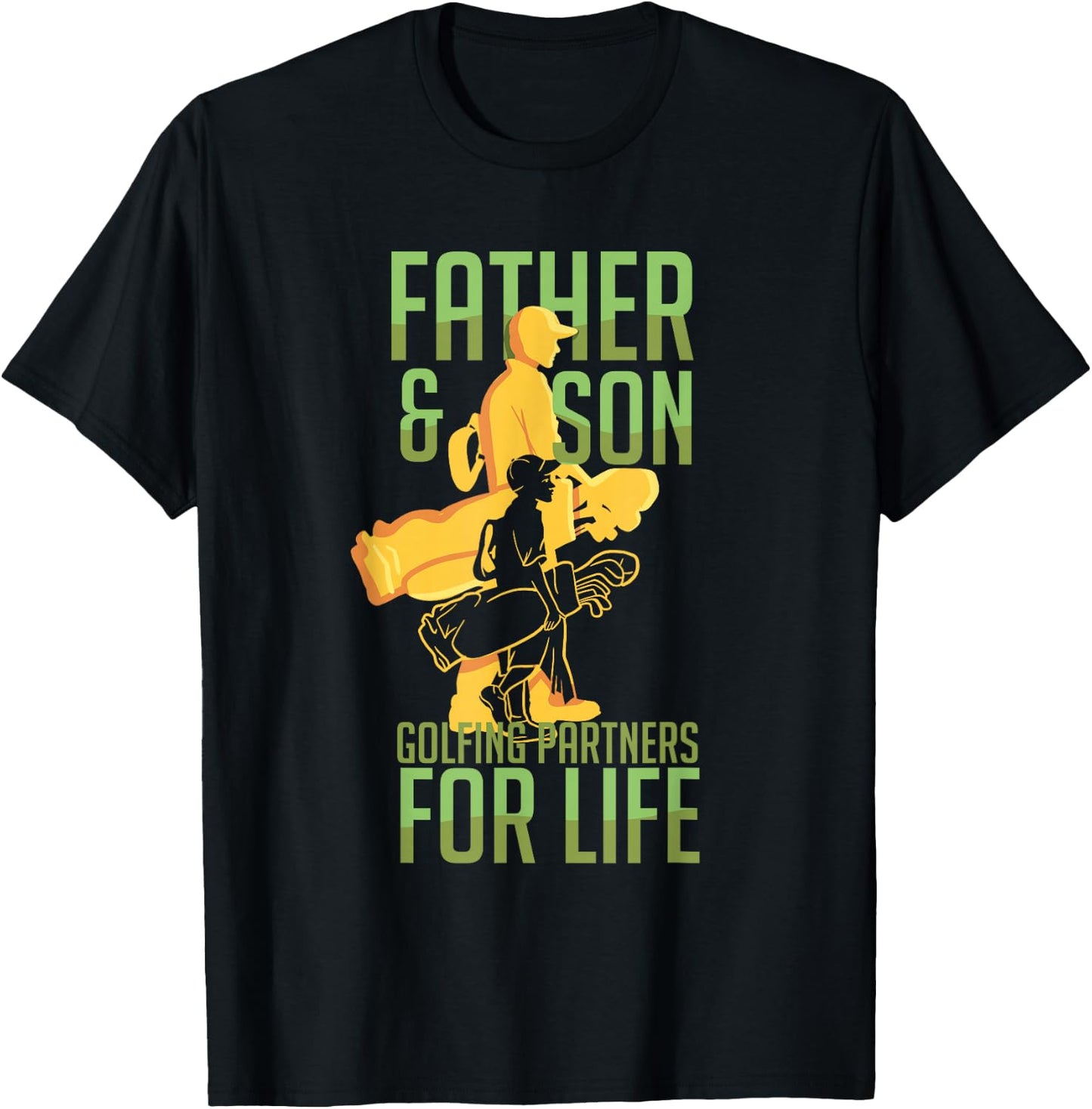 Golf Golfing Father Son Matching Dad T-Shirt - T-Shirt | Black