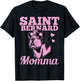 Saint Bernard Momma Dog Mom Mama Gift Men Women Girls Kids T-Shirt - T-Shirt | Black