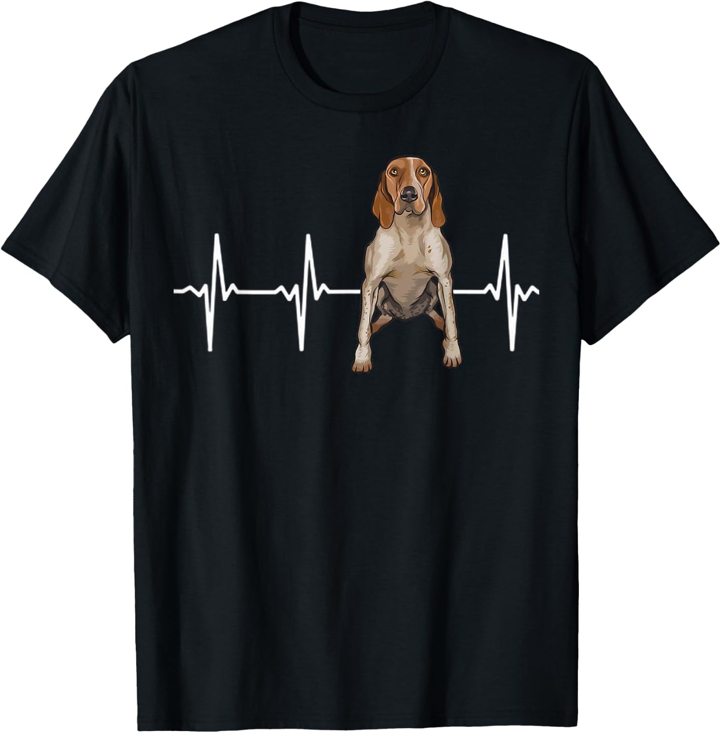 American English Coonhound Heartbeat Dog Lover Men Women Kids T-Shirt - T-Shirt | Black