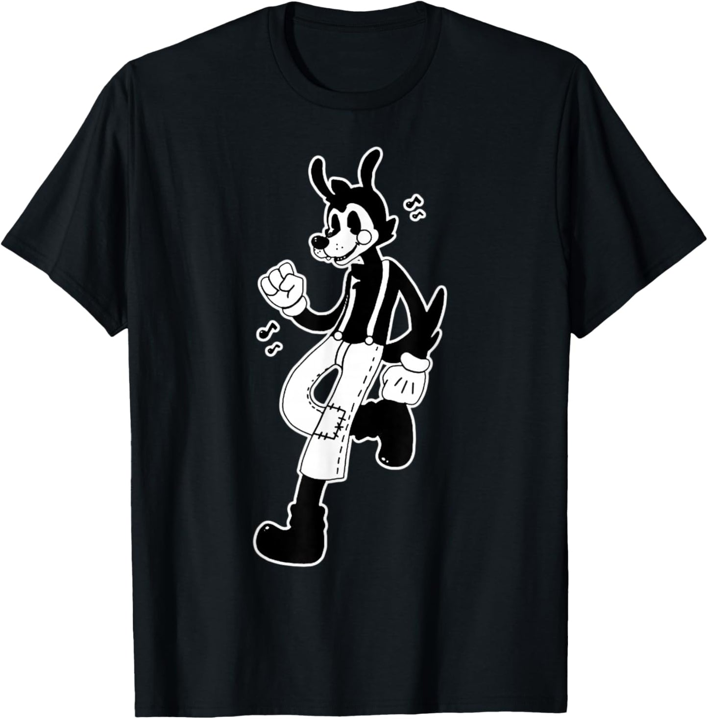 Wolf Cartoon T-Shirt - T-Shirt | Black