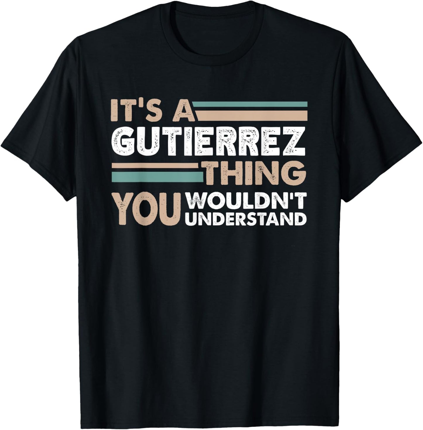 It's A Gutierrez Thing You Wouldn't Understand Family Name T-Shirt - T-Shirt | Black