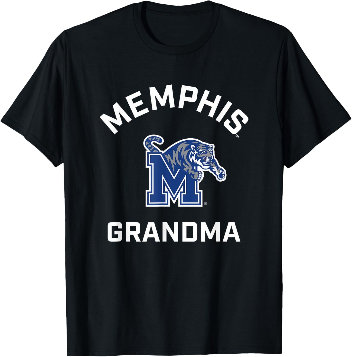 University of Memphis Tigers Arched Grandma T-Shirt - T-Shirt | Black