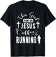 This girl runs on Jesus Coffee and Running Funny Running T-Shirt - T-Shirt | Black