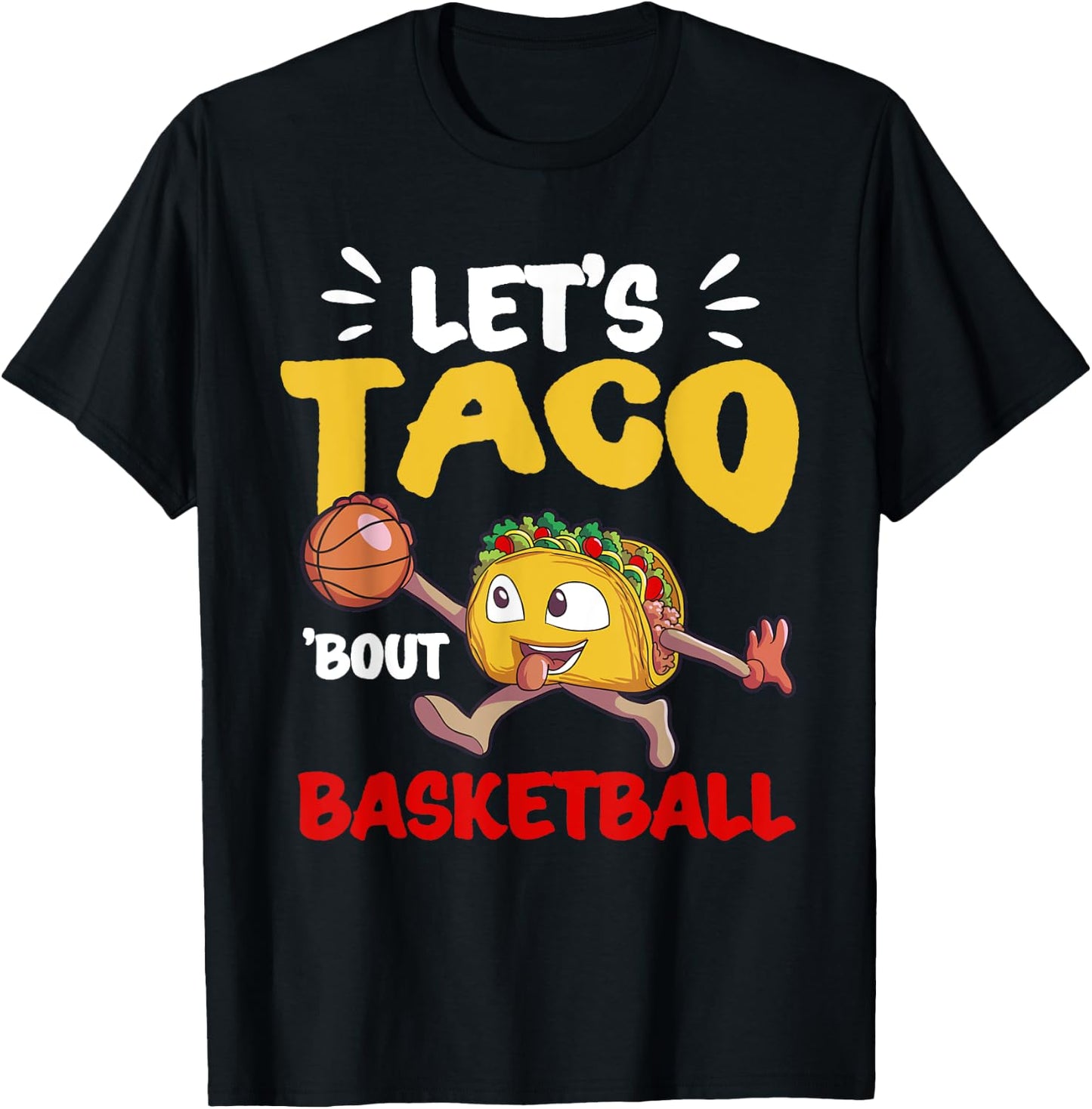 Funny Cinco de Mayo Shirt Boys Kids Mexican Taco Basketball T-Shirt - T-Shirt | Black