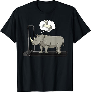 Rhino Loves Unicorn Rhinoceros Animal Wildlife Lover Safari T-Shirt - T-Shirt | Black