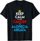 Alopecia Areata Awareness Hair Loss Bald Keep Calm T-Shirt - T-Shirt | Black
