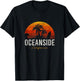 Oceanside Beach California Palms Vacation Surf Sundown T-Shirt - T-Shirt | Black