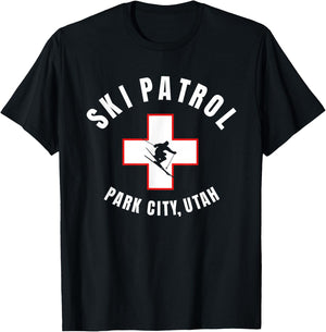 Park City Utah Ski Patrol T-Shirt - T-Shirt | Black